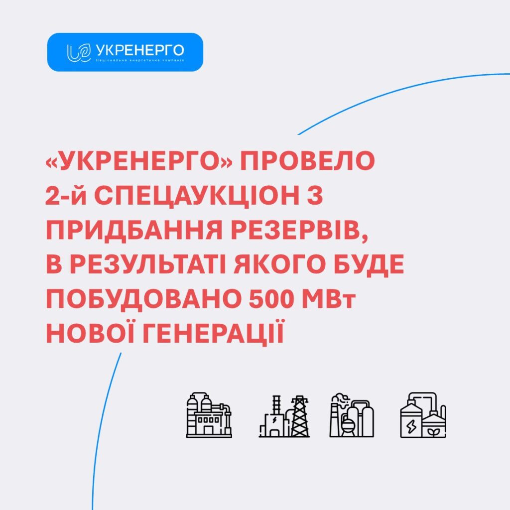 Уже через рік в українській енергосистемі з’являться нові балансуючі потужності