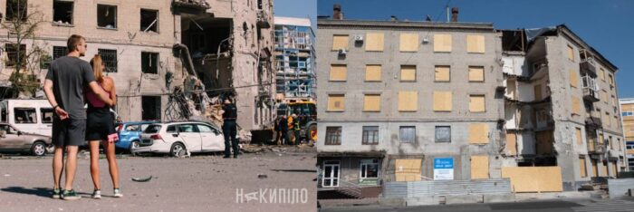 Що нині з потерпілим будинком на Аерокосмічному проспекті в Харкові. Фоторепортаж