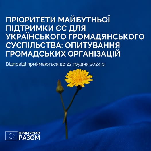 Представництво ЄС запитує ГО про пріоритети підтримки громадянського суспільства України