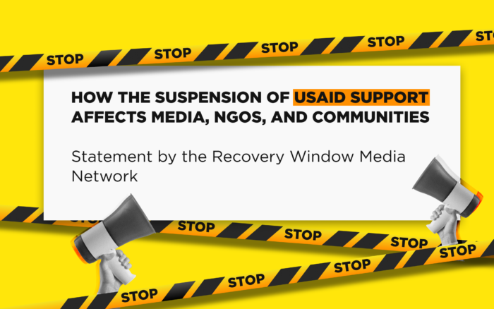 Statement by the Recovery Window Media Network Regarding New Challenges for Media and the Civil Sector